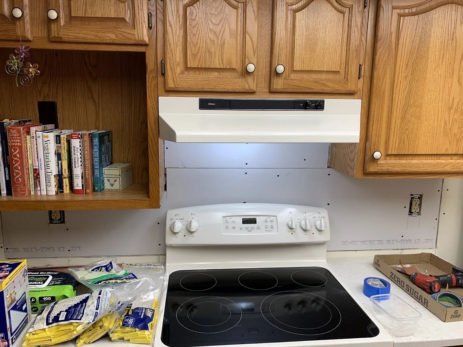 Backsplash during project photograph