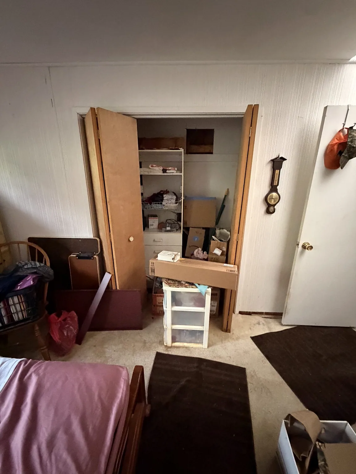 Closet before project photograph — before